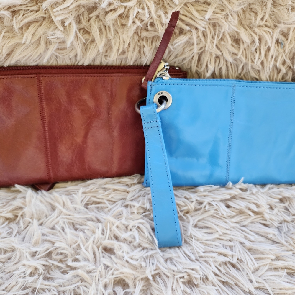 HOBO Blue and Brown Clutch Duo